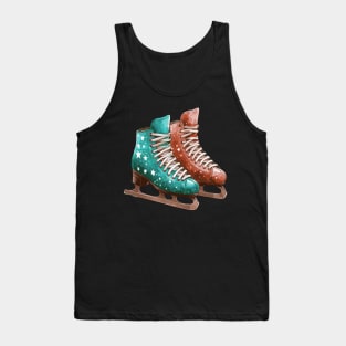 Pastel Brown Ice Skating Boots Tank Top